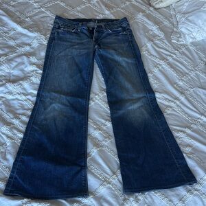 7 For All Mankind Dark Blue Flare Jeans
